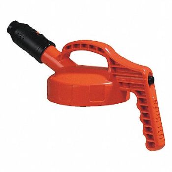 OIL SAFE G3515 Stumpy Spout Lid w/1 In Outlet Orange, 3REK6