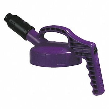 OIL SAFE G3515 Stumpy Spout Lid w/1 In Outlet Purple, 3REK7