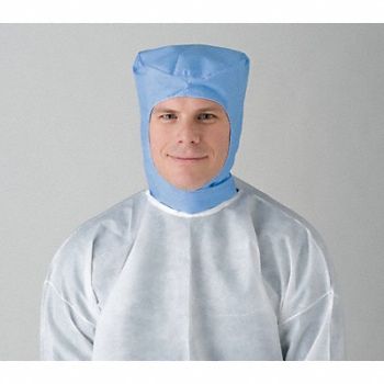 CELLUCAP Disposable Hood Open Blue PK50, 3RLG8