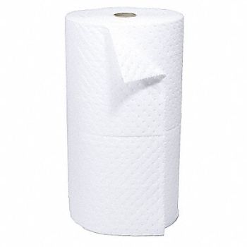 BRADY SPC ABSORBENTS Absorbent Roll Oil-Based Liquids White, 3RPA3