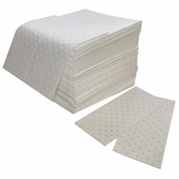 SPILFYTER Absorb Pad Oil-Based Liquids White PK100, 3RPZ5
