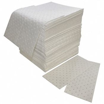 SPILFYTER Absorb Pad Oil-Based Liquids White PK100, 3RPZ6