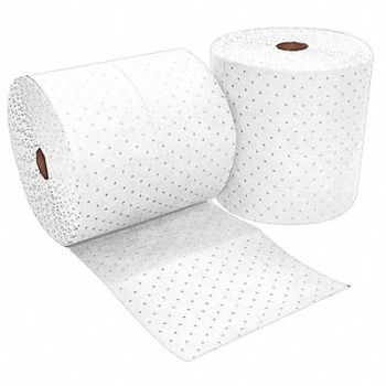 SPILFYTER Absorb Roll Oil-Based Liquids White PK2, 3RRA2