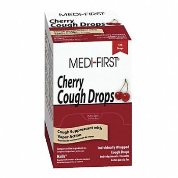MEDI-FIRST Cough Drops Lozenge PK125, 3RYN8