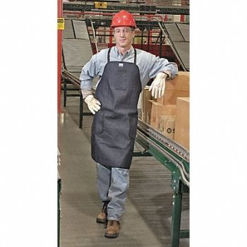 KAREWEAR Bib Apron Blue 36 in L 24 in W Denim, 3RYP8