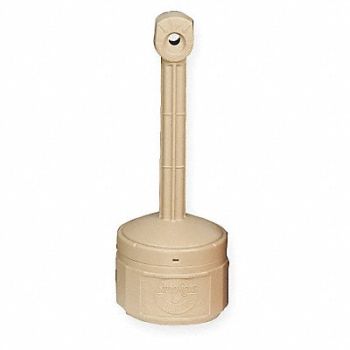 JUSTRITE D0291 Cigarette Receptacle 1 gal Tan, 3RYW9