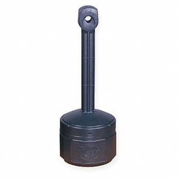 JUSTRITE D0291 Cigarette Receptacle 1 gal Black, 3RYX1
