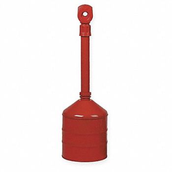 JUSTRITE Cigarette Receptacle 5 gal Red, 3RYZ4