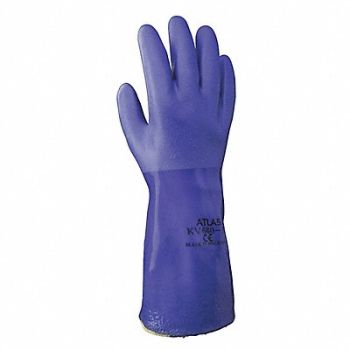 SHOWA D6121 Chem Restnt Gloves Blue Sz 2XL PR, 3RZH4