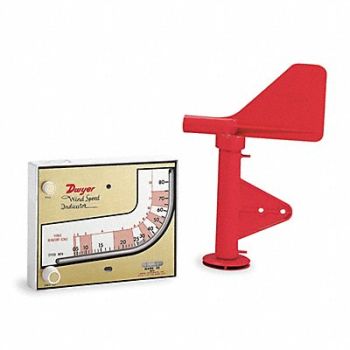 DWYER Wind Speed Meter 0 to 80 mph, 3T307