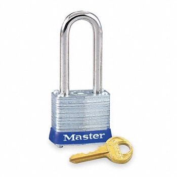 MASTER LOCK Keyed Padlock 1/2 in Rectangle Silver, 48WL14