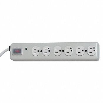 TRIPP LITE Surge Protector Strip 6 Outlet White, 3TA12