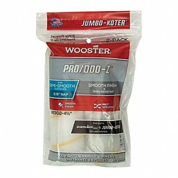 WOOSTER Mini Rollers 4 1/2 L 3/8 Nap Woven PK2, 3TA37