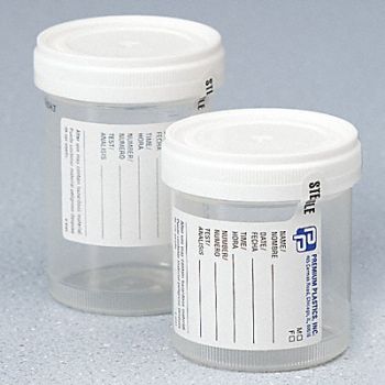 GENT-L-KARE Specimen Container With Lid 4 Oz PK300, 3TAV5