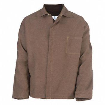 NATIONAL SAFETY APPAREL Welding Jacket 2XL 30 Brown, 3TCE7