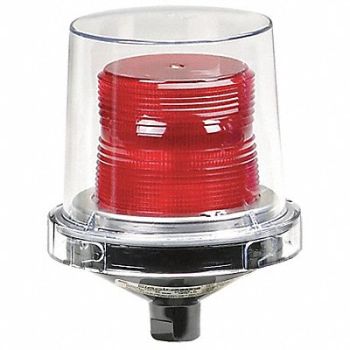 FEDERAL SIGNAL Warning Light Incandescent Red 120VAC, 3TCV1