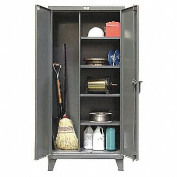 STRONG HOLD Strg Cab 78 x60 x24 DrkGry 4Shlv, 3THR6