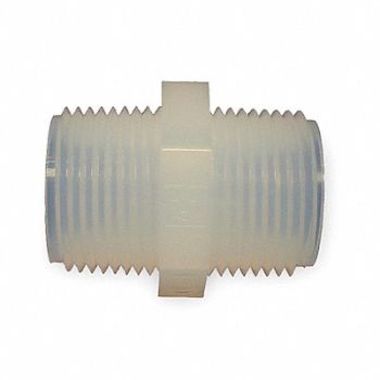 PARKER Nipple 1/2 In NPT PFA, 3TJV6