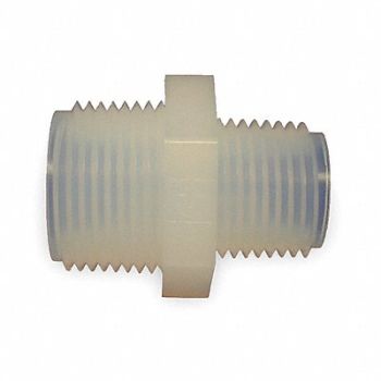 PARKER Nipple Reducer 1/2 x 1/4 In NPT PFA, 3TJW3