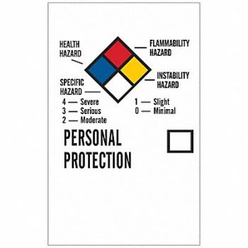 BRADY NFPA Label 1-1/4 W Self-Adh Vinyl PK500, 3TL78