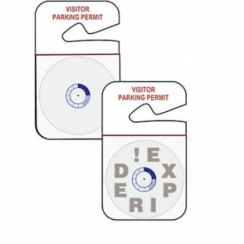BRADY D0067 Visitor Badge 1 Day Red/White PK500, 3TLT3