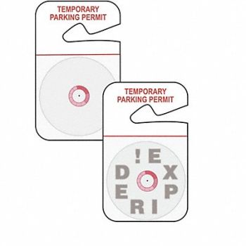 BRADY D0067 Temporary Badge 1 Day Red/White PK500, 3TLT5