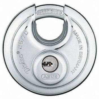ABUS Keyed Padlock 3/4 in Round Silver, 3TMJ6