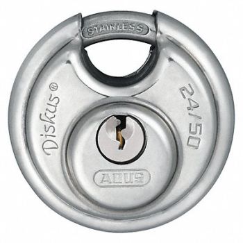ABUS Keyed Padlock 33/64 in Round Silver, 3TMN3