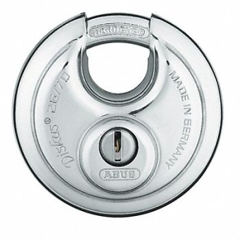 ABUS Keyed Padlock 25/32 in Round Silver, 3TMP5