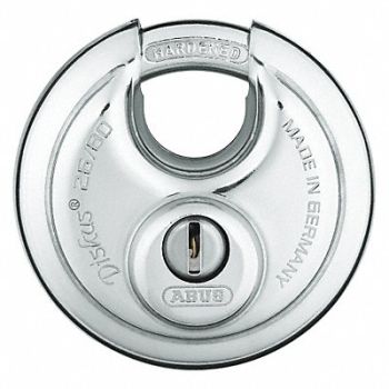 ABUS Keyed Padlock 63/64 in Round Silver, 3TMP6