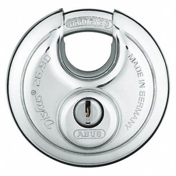 ABUS Keyed Padlock 63/64 in Round Silver, 3TMP9
