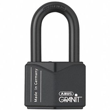 ABUS Keyed Padlock 1 1/8 in Square Black, 3TMR3
