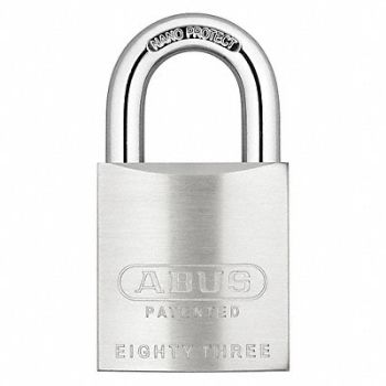 ABUS Keyed Padlock 59/64 in Rectangle Silver, 3TMY4
