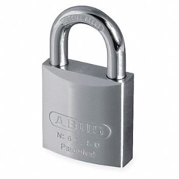 ABUS Keyed Padlock 59/64 in Rectangle Silver, 3TMY3