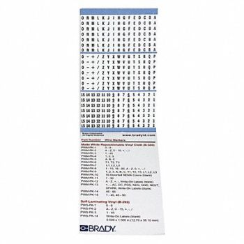 BRADY Wire Marker Book Preprintd Self-Adhesiv, 3TP21