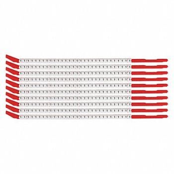 BRADY Wire Marker Wand Preprinted Sleeve PK10, 3TP24