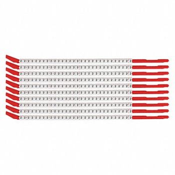 BRADY Wire Marker Wand Preprinted Sleeve PK10, 3TP25
