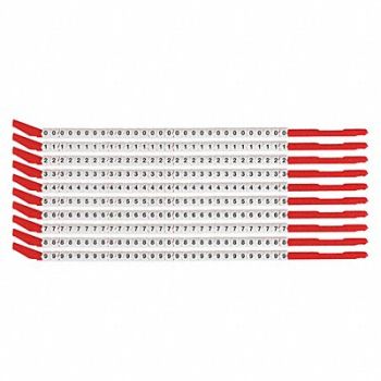 BRADY Wire Marker Wand Preprinted Sleeve PK10, 3TP30