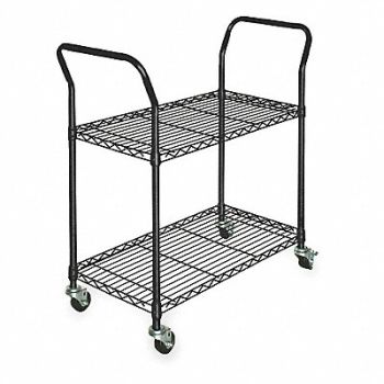 GRAINGER APPROVED Wire Cart 2 Shelf L53 x W24 x H39 In., 3TPD2
