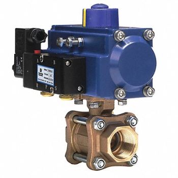 DYNAQUIP CONTROLS Ball Valve Pneumatic Double Acting 1 In, 3TPH5