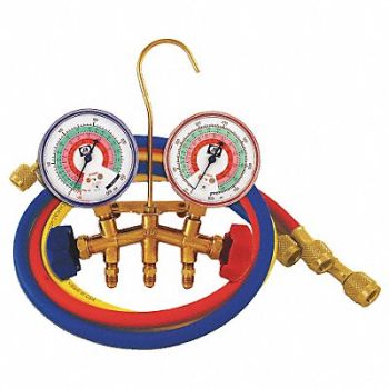 JB INDUSTRIES Manifold Gauge 2-Valve, 3TRA6