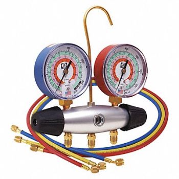 JB INDUSTRIES Manifold Gauge 2-Valve, 3TRA7