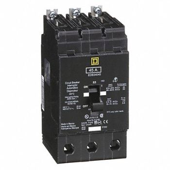 SQUARE D Circuit Breaker 45A Bolt On 277/480V 3P, 3TW43