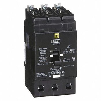 SQUARE D Circuit Breaker 70A Bolt On 277/480V 3P, 3TW46