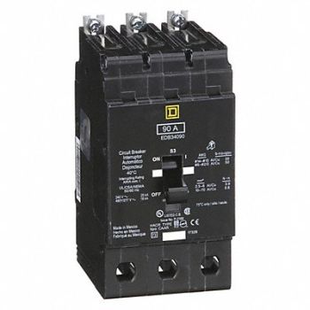 SQUARE D Circuit Breaker 90A Bolt On 277/480V 3P, 3TW48