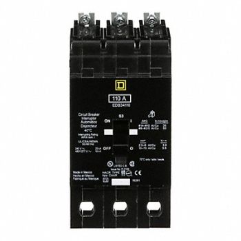 SQUARE D Circuit Breaker 110A Bolt On 277/480V 3P, 3TW50