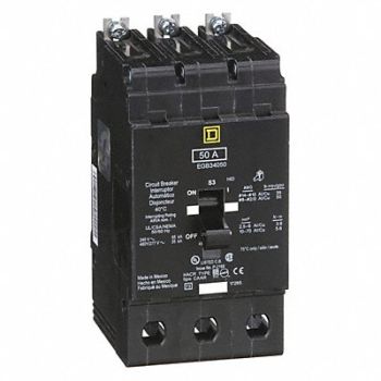 SQUARE D Circuit Breaker 50A Bolt On 277/480V 3P, 3TW85