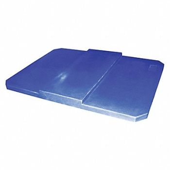 GRAINGER APPROVED Cube Truck Lid Blue Fits 17-2/5 cu ft., 8RKT2