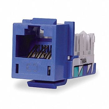 HUBBELL PREMISE WIRING Jack Blue Cat6 Rj45, 3TY64