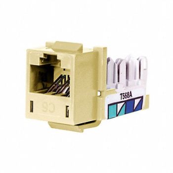 HUBBELL PREMISE WIRING Jack Electric Ivory, 3TY65